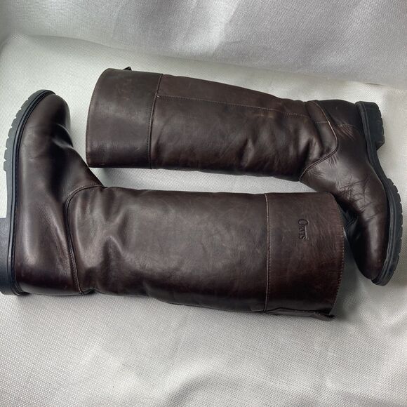 VTG Orvis Brown Leather Fleece Lined Knee Boots - Picture 7 of 16